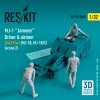 RESKIT RSF32-0039 MJ-1 JammerDriver airmens (Gulf War) (MJ-1B, MJ-1B/C) (scene 2) (3 pcs) (3D Printed) 1/32